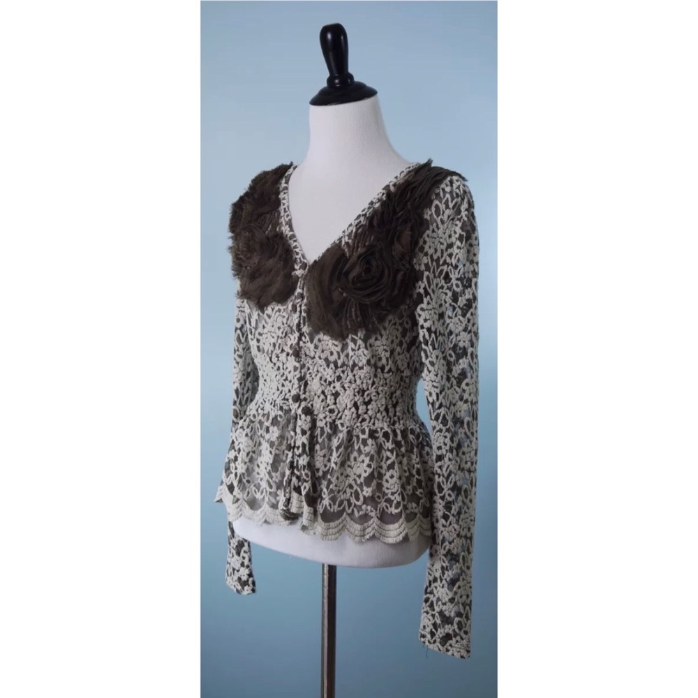 Ryu Button Up Blouse Top, New, Small - image 2